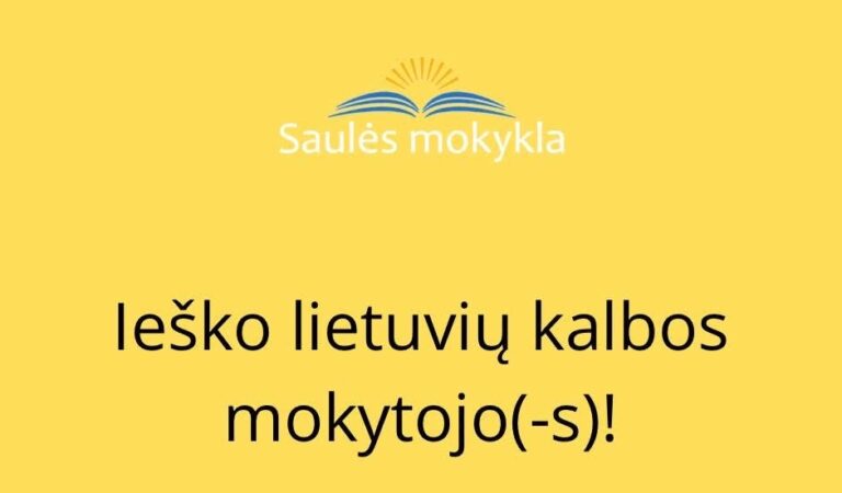 Ieškome mokytojo(-s)!