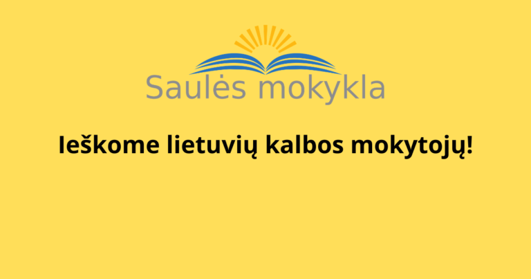 Ieškome lietuvių kalbos mokytojų